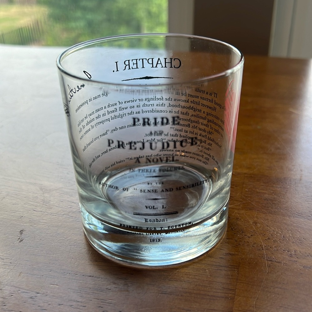 Jane Austen Drink Tumbler Pride and Prejudice